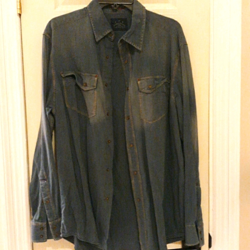 Denim Long Sleeve Shirt by Indigo Palms Co.